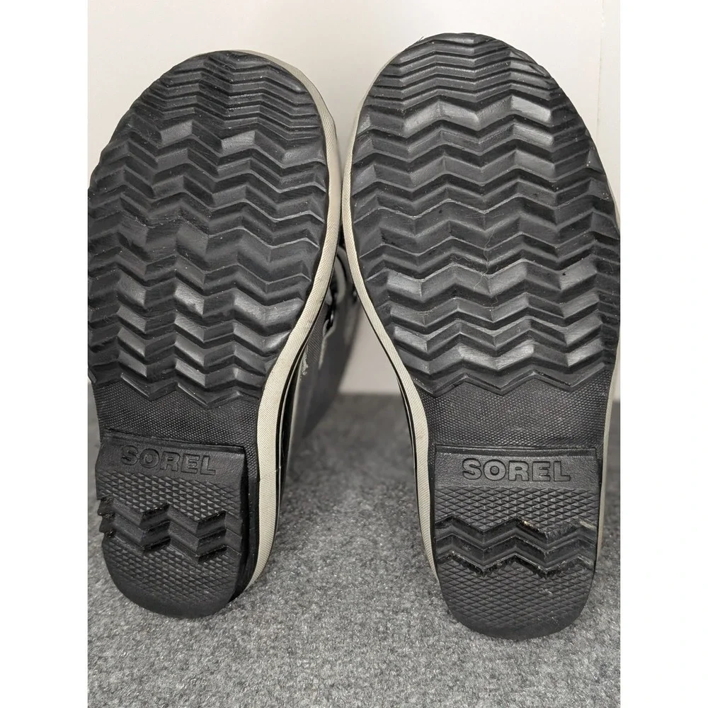 Sorel‎ Waterproof Faux Fur Snow Boots Women's Size 4 Gray & Black Natural Rubber